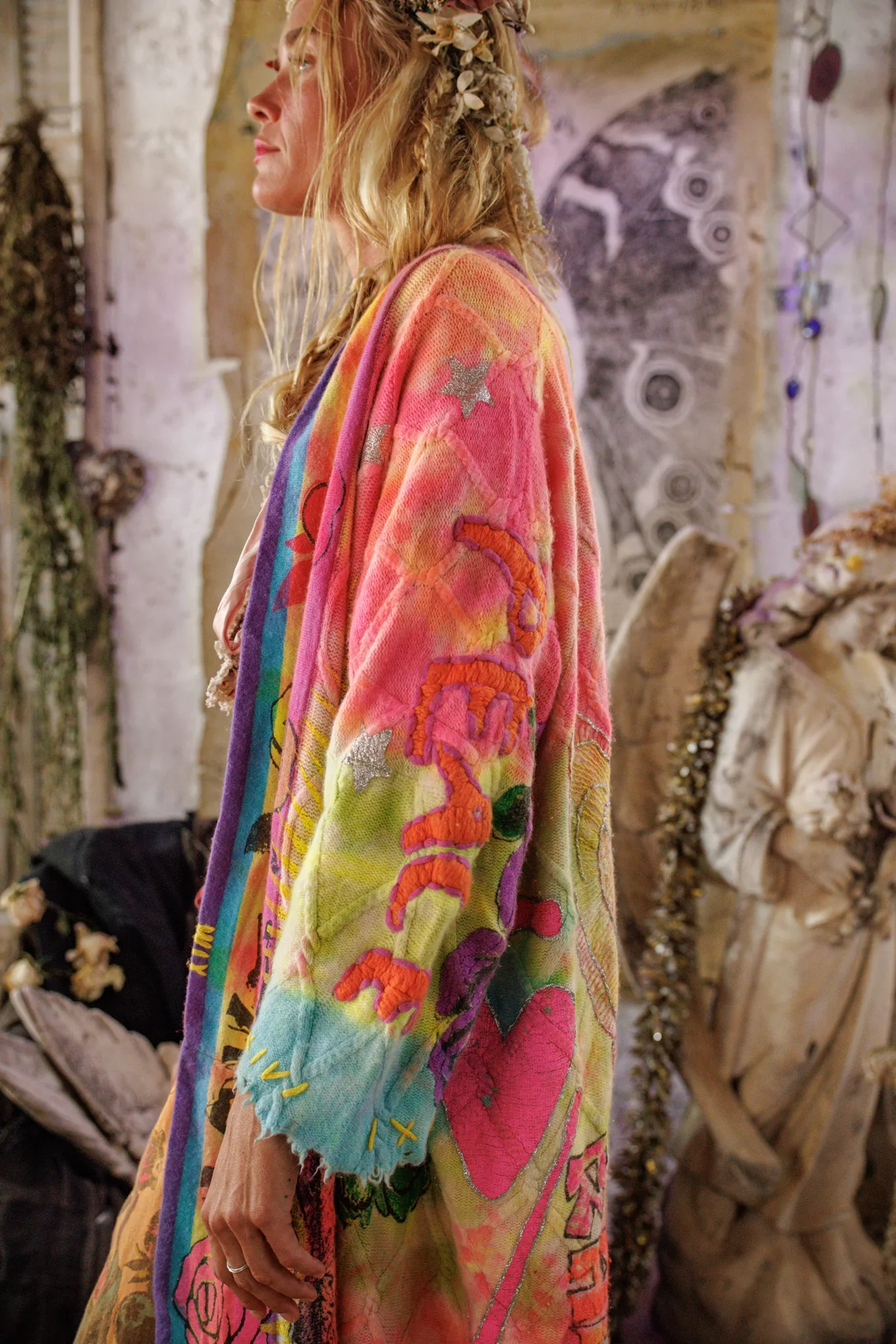 Cable Knit Madonna Kimono - Image 4