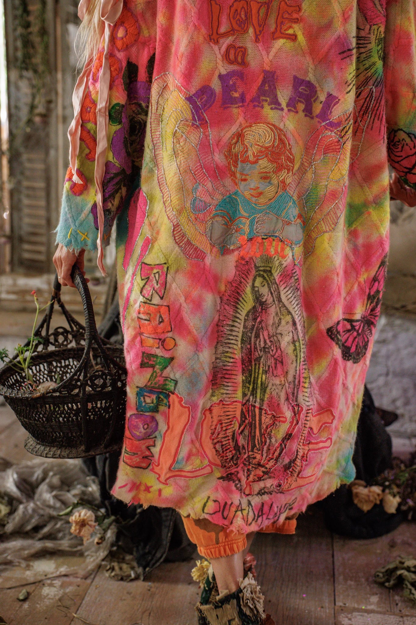 Cable Knit Madonna Kimono - Image 7