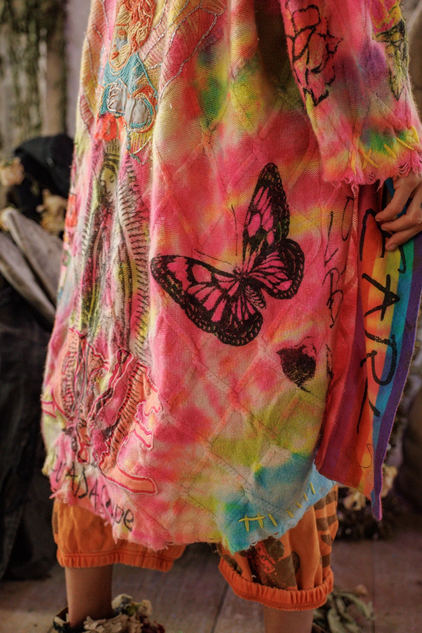 Cable Knit Madonna Kimono - Image 8