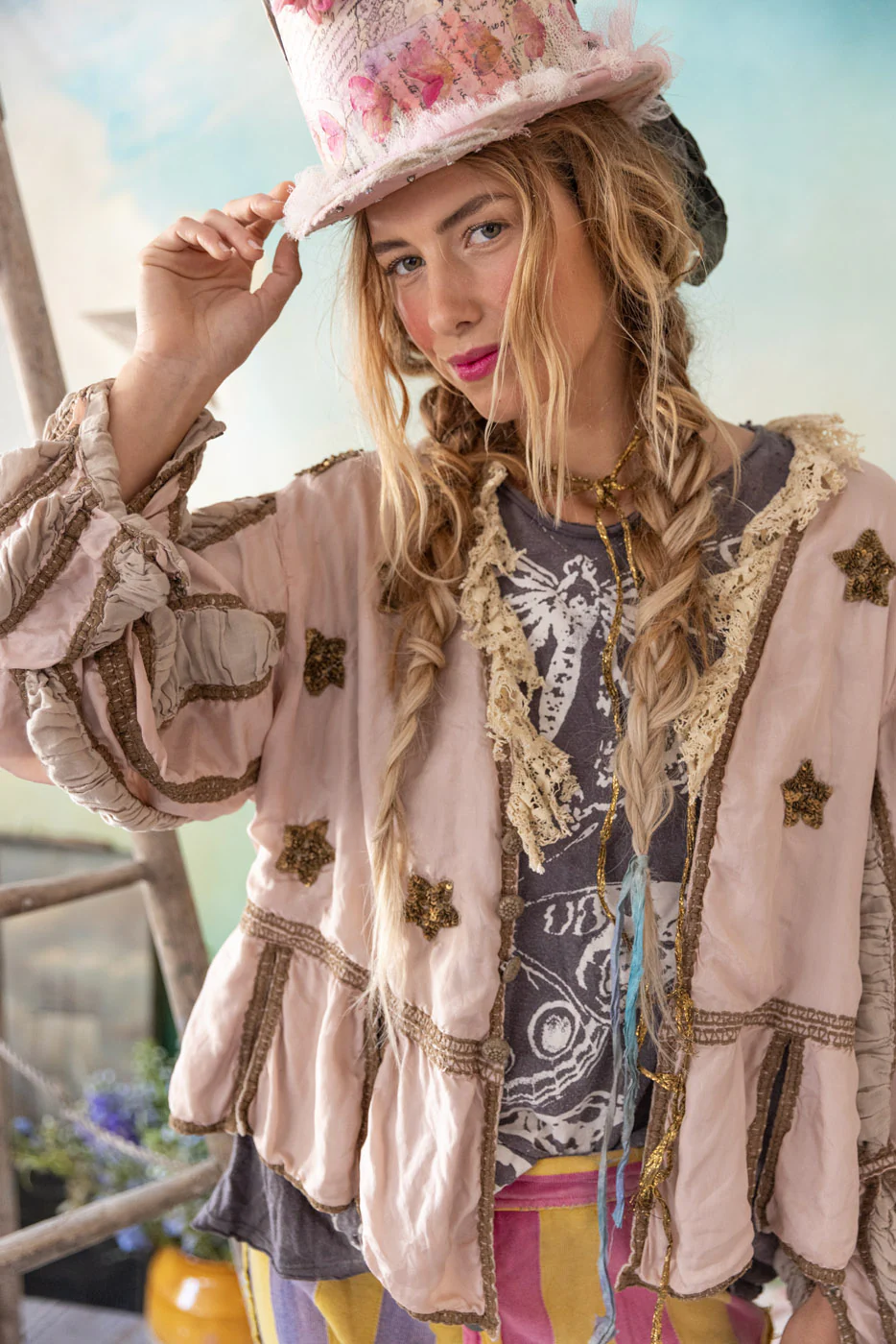 Silk Cropped Monique Jacket - Image 4