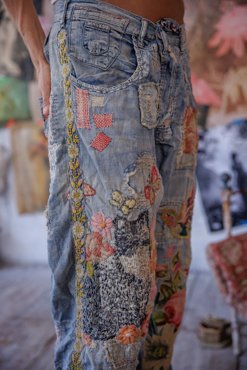 Embroidered Toby Miner Denims - Image 5