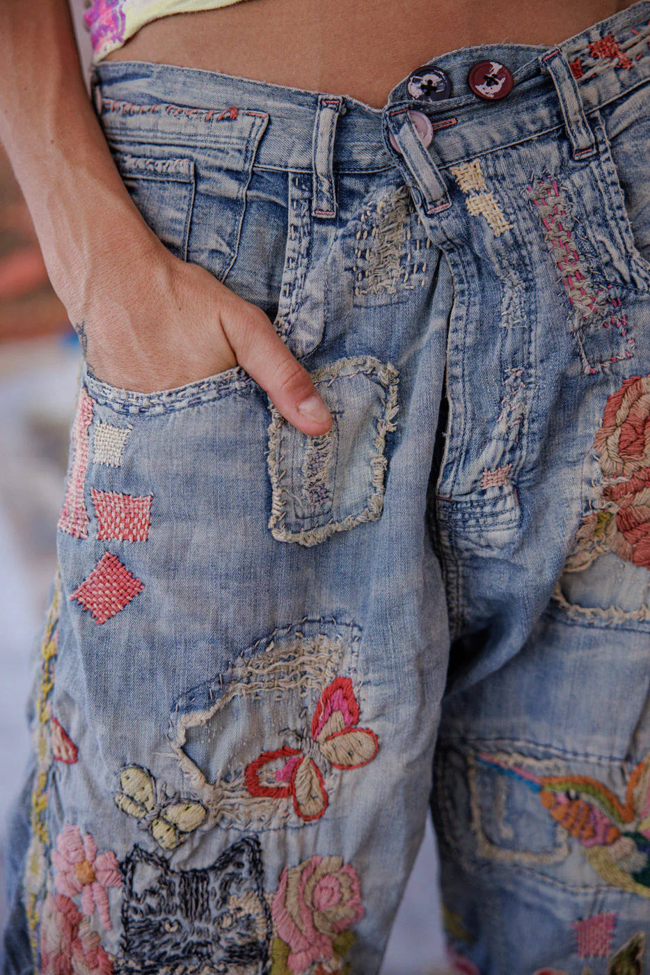 Embroidered Toby Miner Denims - Image 7