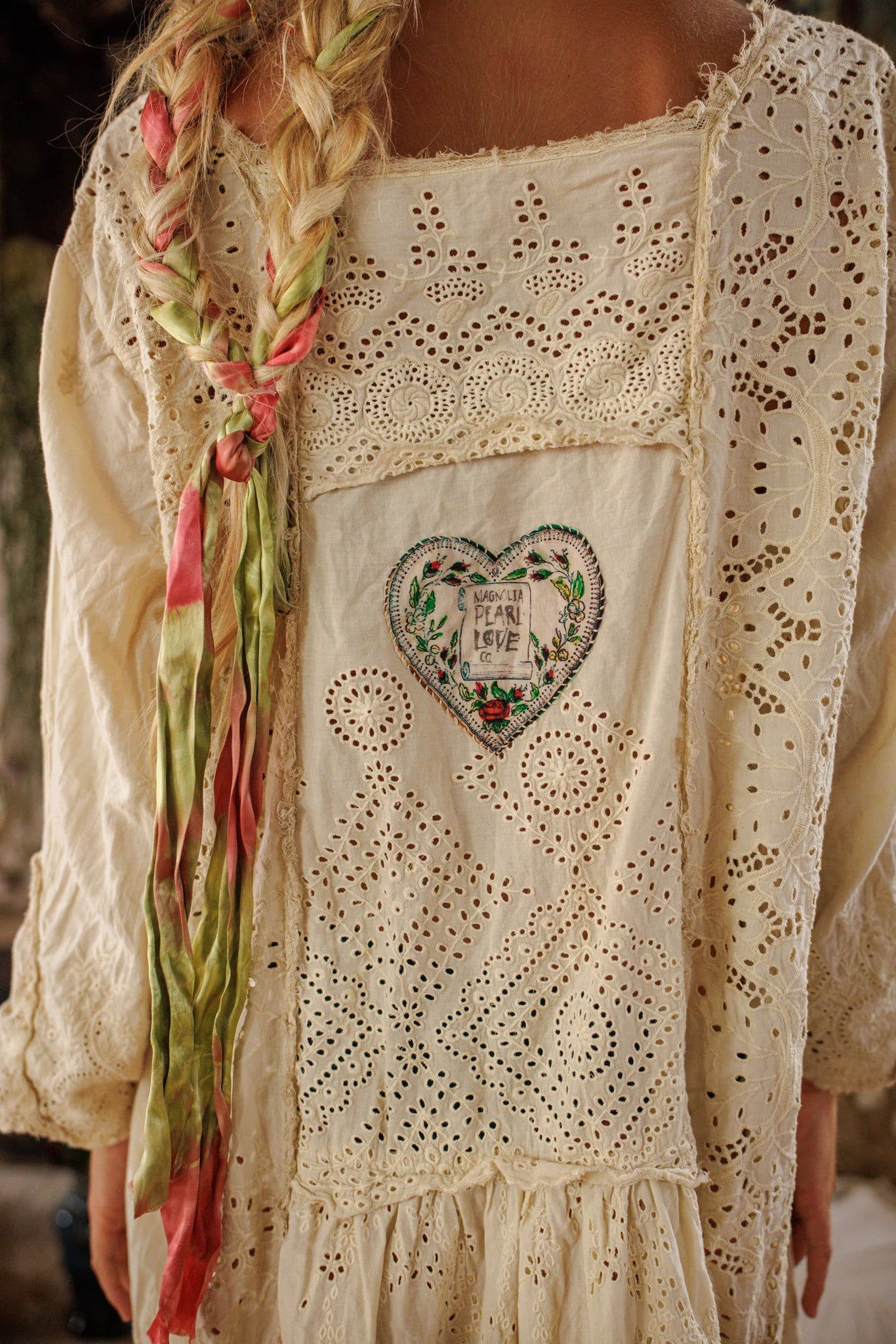 Eyelet Patchwork Helenia Dress - Image 10