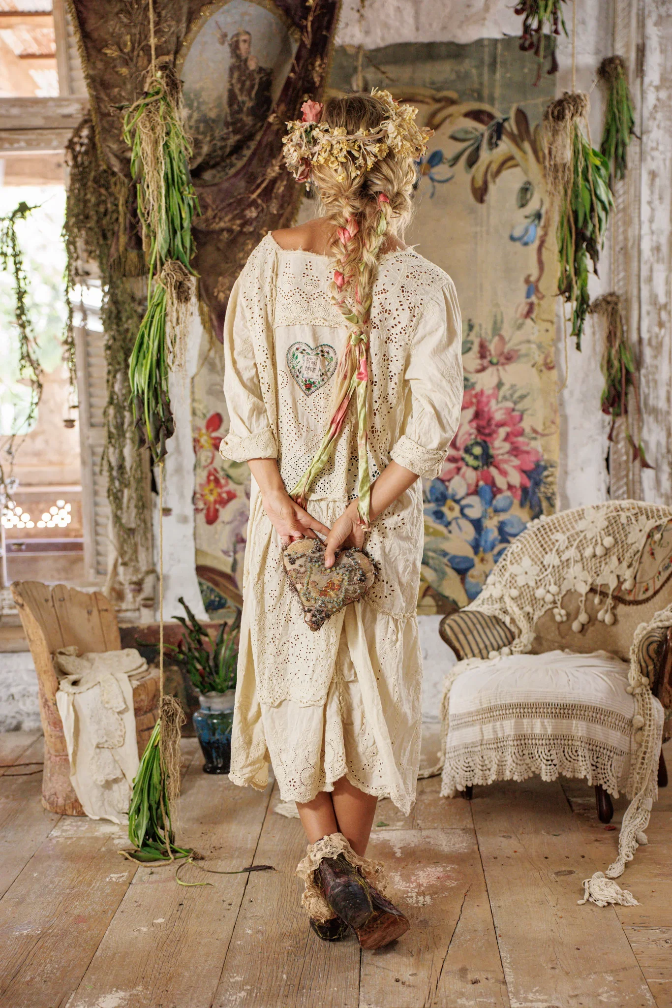 Eyelet Patchwork Helenia Dress - Image 8