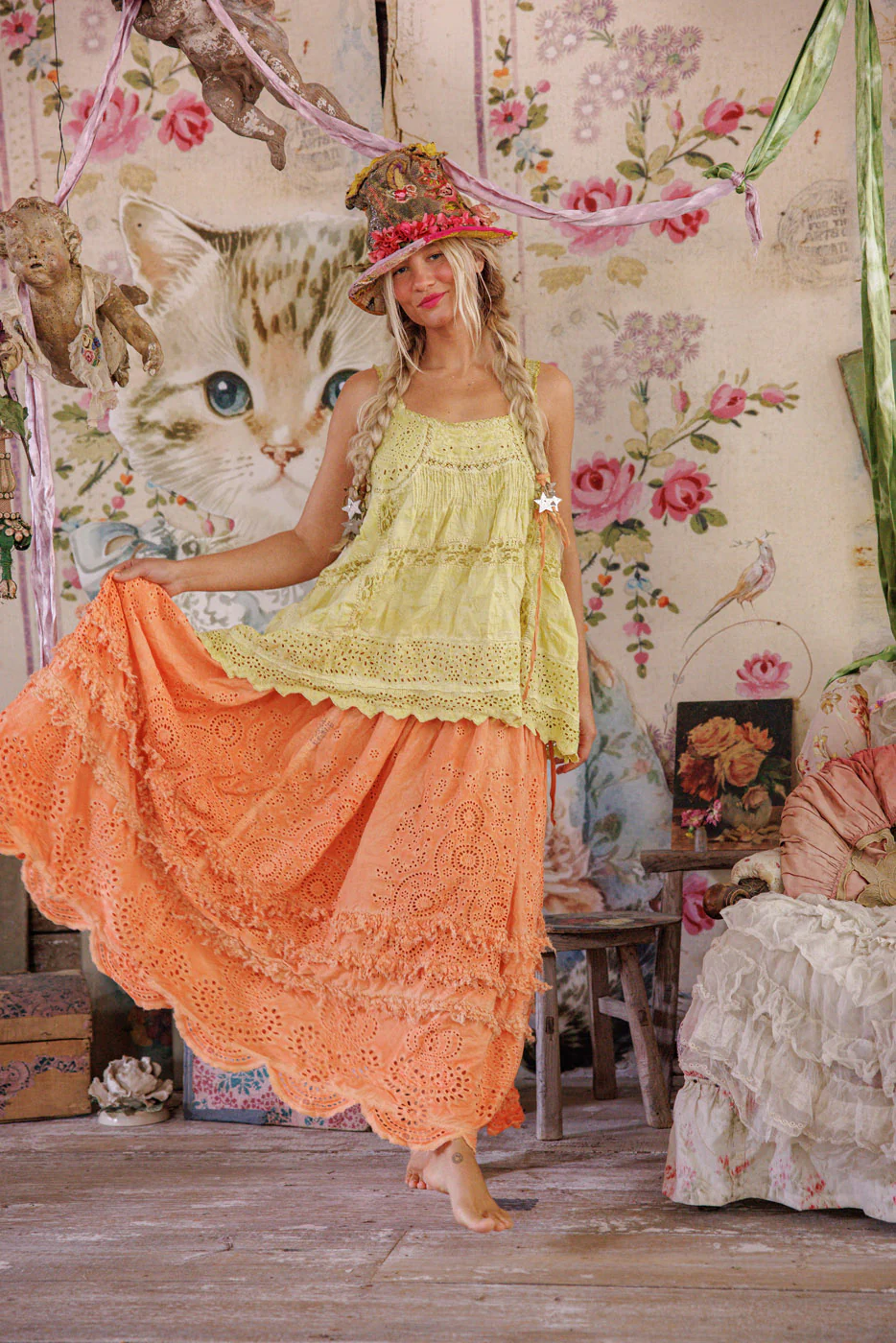 Eyelet Skirt