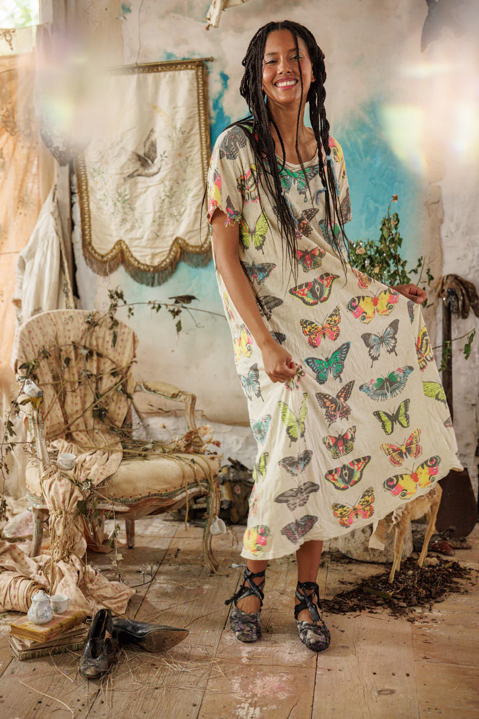Flight Of The Butterfly Tee Dress