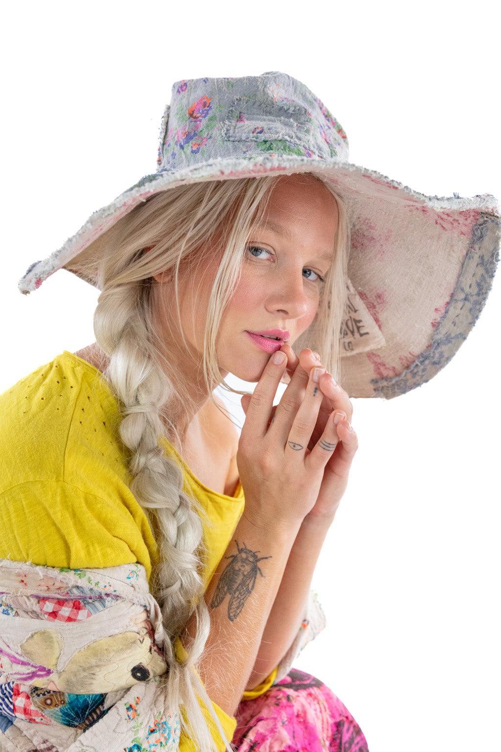 Floral and Jacquard Neema Hat - Image 2