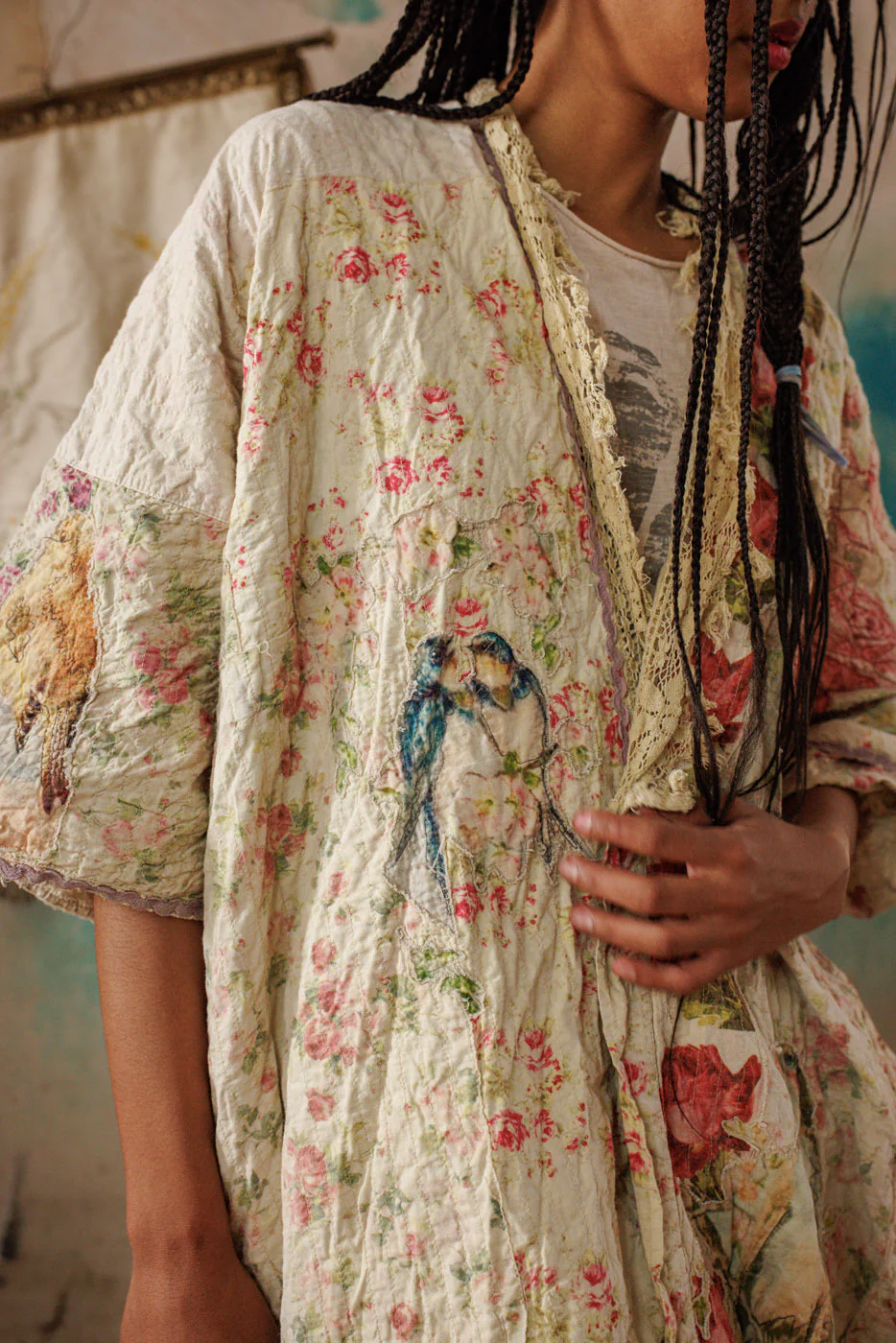Floral Patchwork Vijji Kimono - Image 2