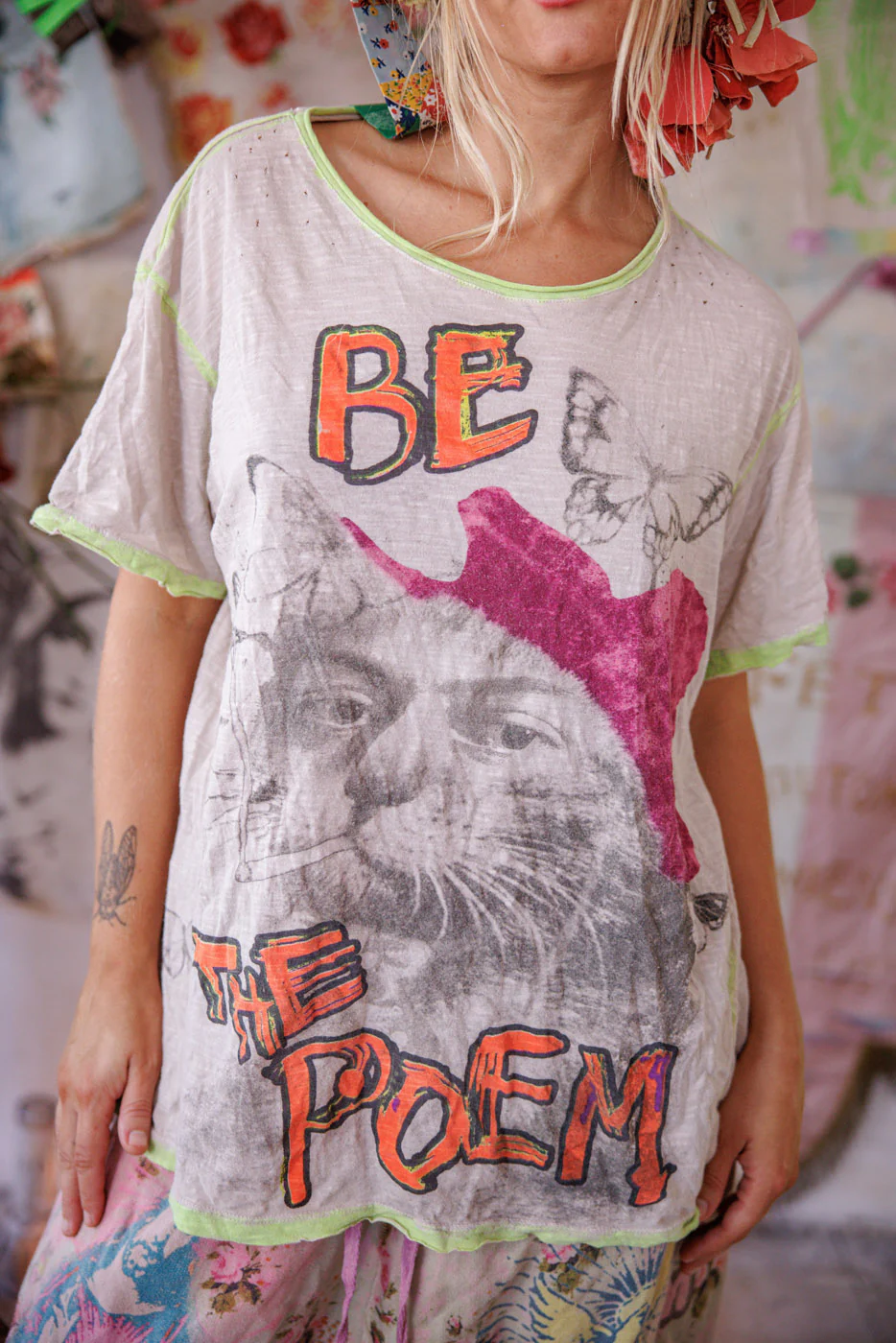 French Poet Cat Tee