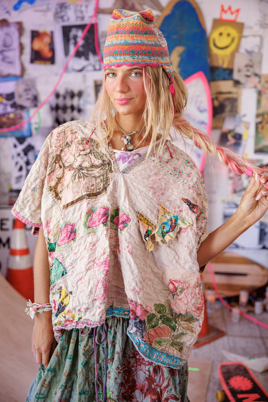 Patchwork Veda Poncho