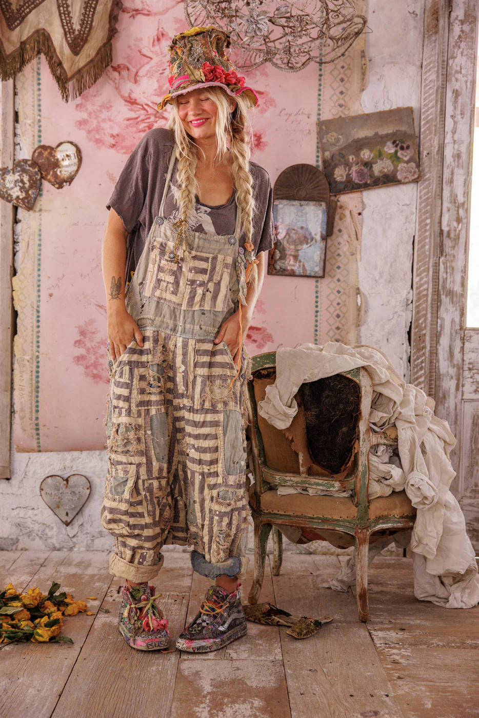 Patchwork Frankie Overalls